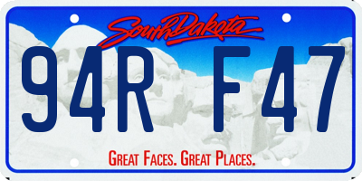 SD license plate 94RF47