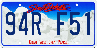 SD license plate 94RF51