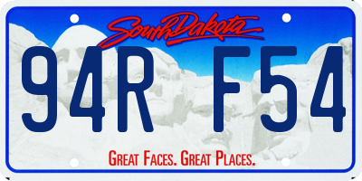 SD license plate 94RF54