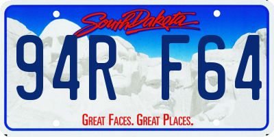 SD license plate 94RF64