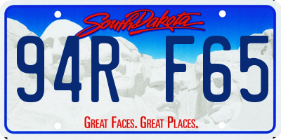 SD license plate 94RF65
