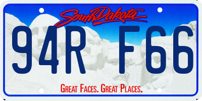 SD license plate 94RF66