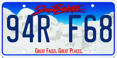 SD license plate 94RF68