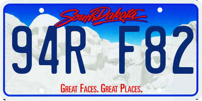 SD license plate 94RF82