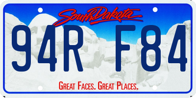 SD license plate 94RF84