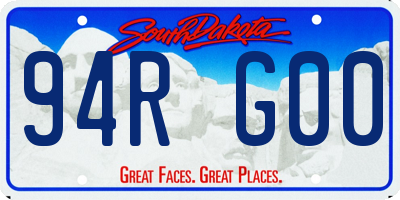 SD license plate 94RG00