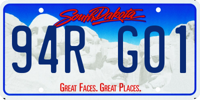 SD license plate 94RG01