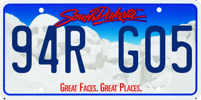 SD license plate 94RG05