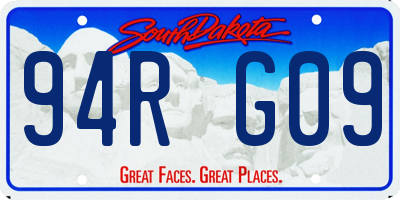 SD license plate 94RG09