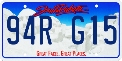 SD license plate 94RG15
