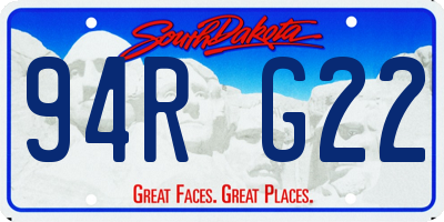 SD license plate 94RG22