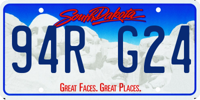 SD license plate 94RG24