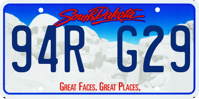 SD license plate 94RG29