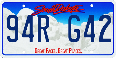 SD license plate 94RG42