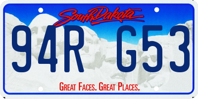 SD license plate 94RG53