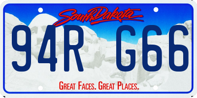 SD license plate 94RG66