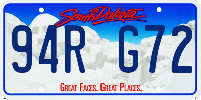 SD license plate 94RG72