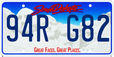 SD license plate 94RG82