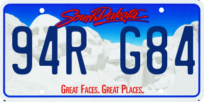 SD license plate 94RG84
