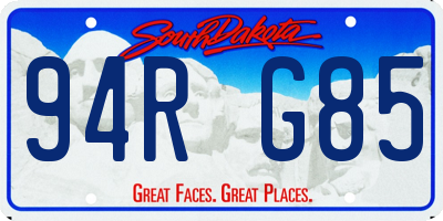 SD license plate 94RG85