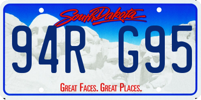 SD license plate 94RG95