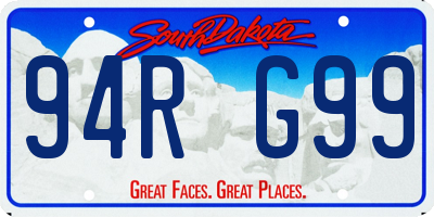 SD license plate 94RG99