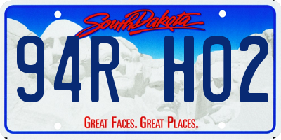 SD license plate 94RH02