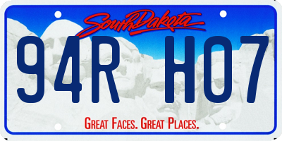 SD license plate 94RH07