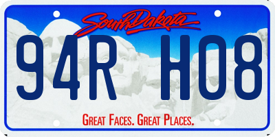 SD license plate 94RH08