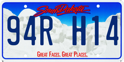 SD license plate 94RH14