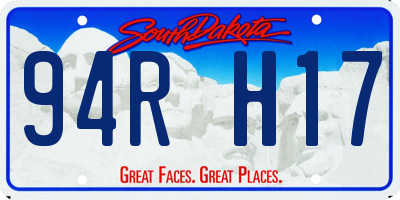 SD license plate 94RH17