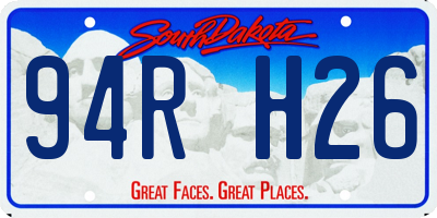 SD license plate 94RH26