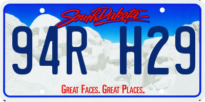 SD license plate 94RH29