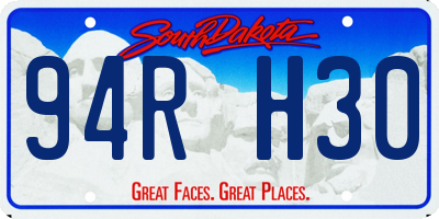SD license plate 94RH30