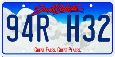 SD license plate 94RH32