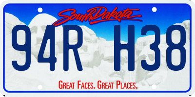 SD license plate 94RH38