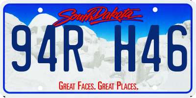 SD license plate 94RH46