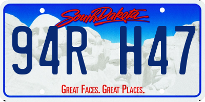 SD license plate 94RH47