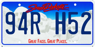 SD license plate 94RH52