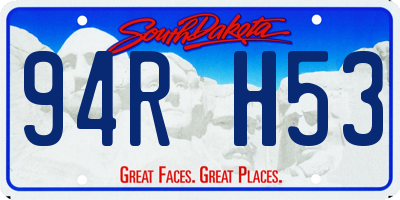 SD license plate 94RH53