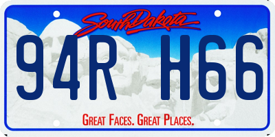 SD license plate 94RH66