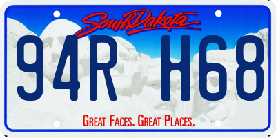 SD license plate 94RH68