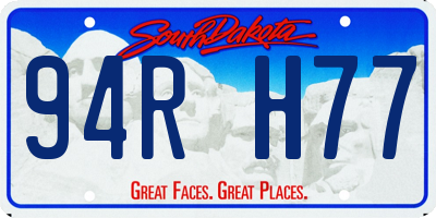 SD license plate 94RH77