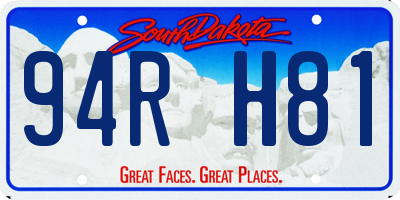 SD license plate 94RH81