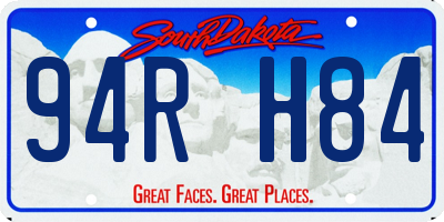 SD license plate 94RH84