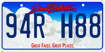 SD license plate 94RH88