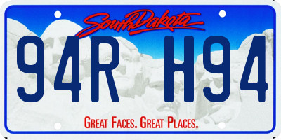 SD license plate 94RH94