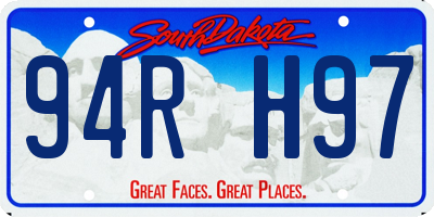 SD license plate 94RH97