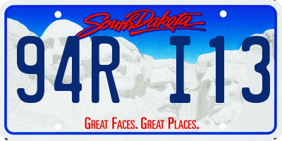 SD license plate 94RI13