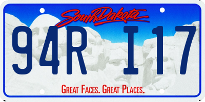 SD license plate 94RI17